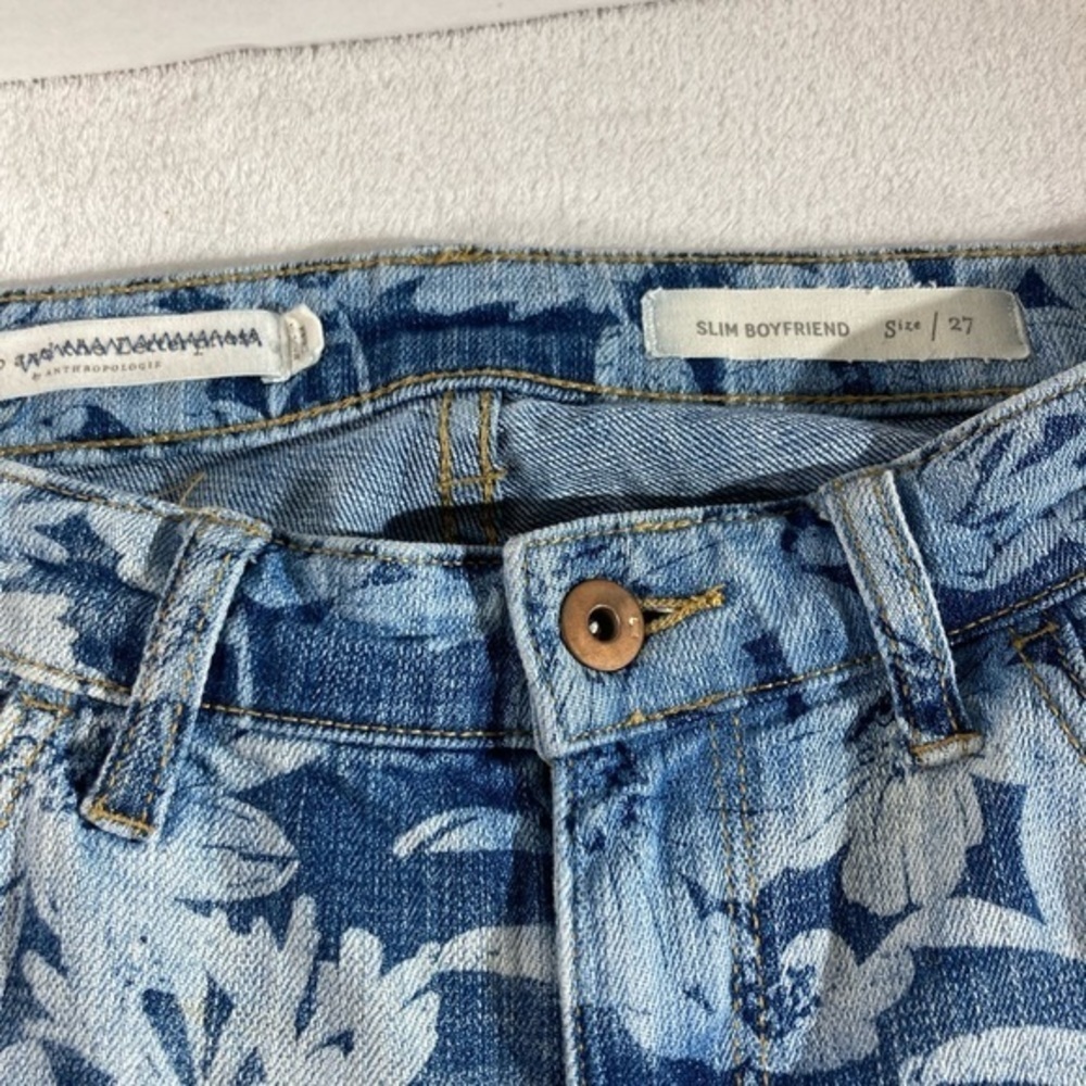 Pilcro Vintage Woman’s Slim Boyfriend Flower Print Jeans - Picture 4 of 8
